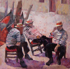 les-gondoliers-au-repos